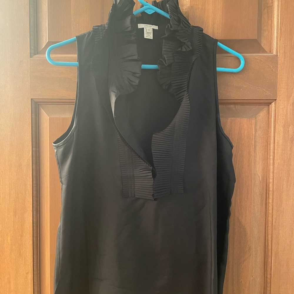 J Crew 100% silk sleeveless blouse 10P